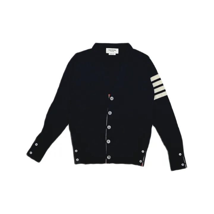 Thom Browne Thom Browne Classic V-Neck Cardigan in Blue 0079 Size US S / EU 44-46 / 1 - 2 Thumbnail
