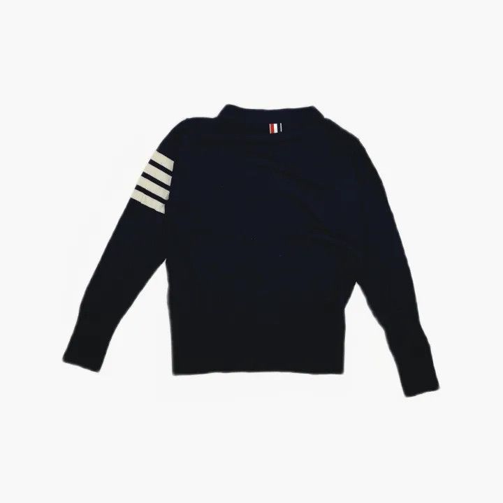 Thom Browne Thom Browne Classic V-Neck Cardigan in Blue 0079 Size US S / EU 44-46 / 1 - 3 Thumbnail