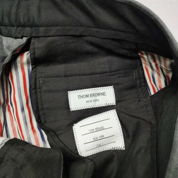 Thom Browne Thom Browne Gray Striped Straight Shorts 0079 Size US 26 / EU 42 - 2 Thumbnail