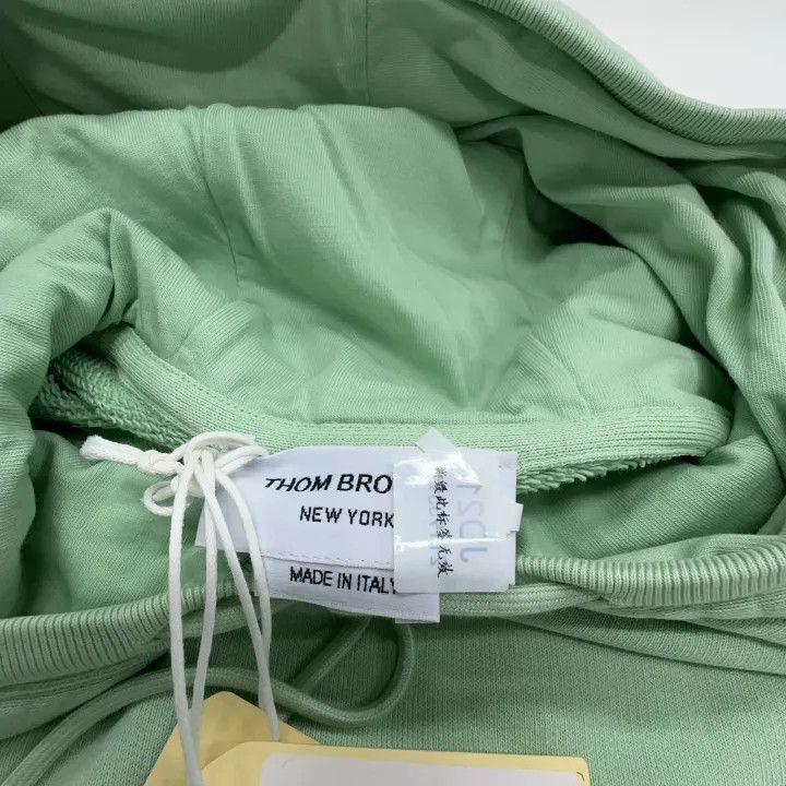Thom Browne Thom Browne SS21 Loopbac Cotton Hoodie Green 0079 Size US L / EU 52-54 / 3 - 4 Thumbnail