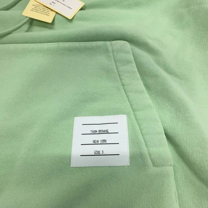 Thom Browne Thom Browne SS21 Loopbac Cotton Hoodie Green 0079 Size US L / EU 52-54 / 3 - 6 Thumbnail
