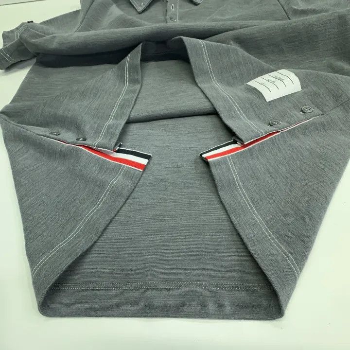 Thom Browne Thom Browne Short Sleeve Polo Shirt for Men 0079 Size US M / EU 48-50 / 2 - 9 Thumbnail