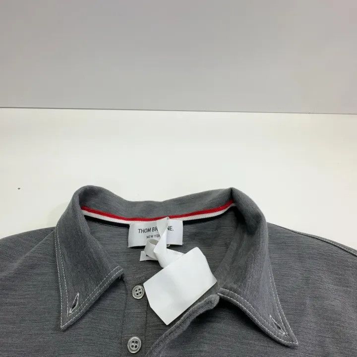 Thom Browne Thom Browne Short Sleeve Polo Shirt for Men 0079 Size US M / EU 48-50 / 2 - 8 Thumbnail