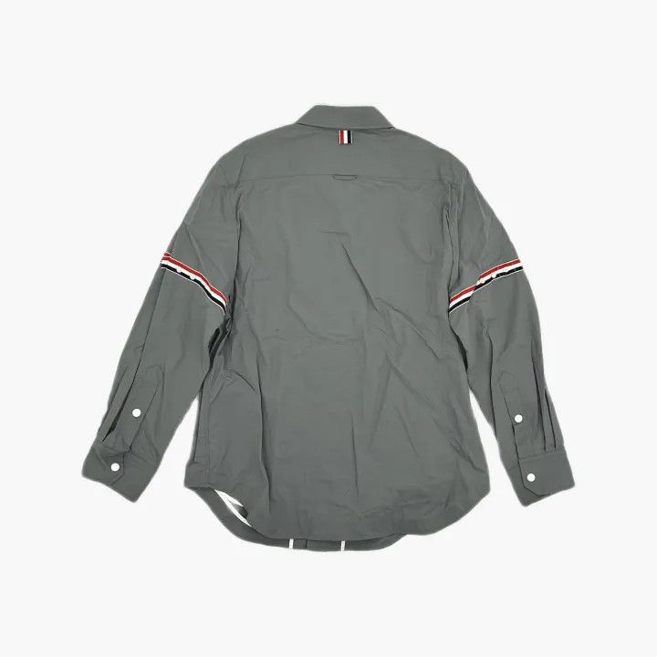 Thom Browne Thom Browne Classic Grey Stripe Long Sleeve Shirt 0079 Size US M / EU 48-50 / 2 - 3 Thumbnail