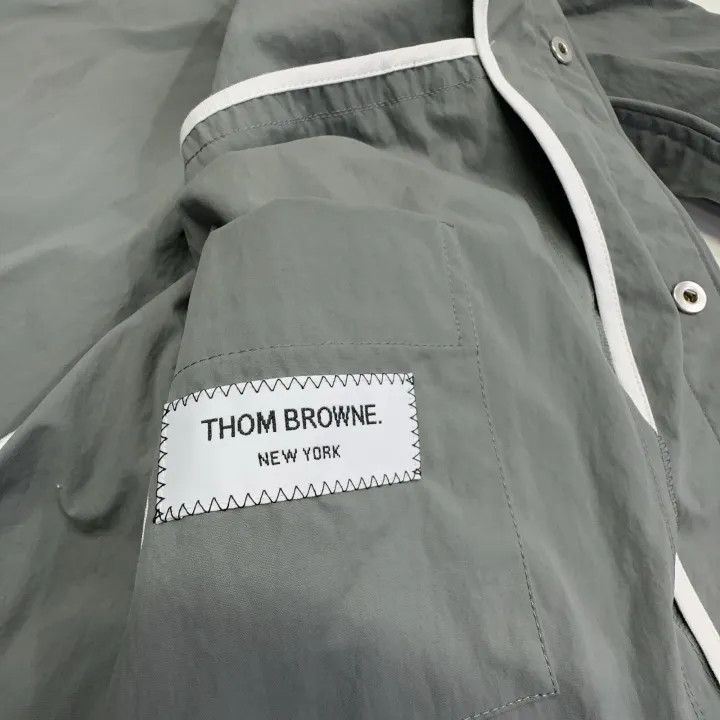 Thom Browne Thom Browne Classic Grey Stripe Long Sleeve Shirt 0079 Size US M / EU 48-50 / 2 - 7 Thumbnail