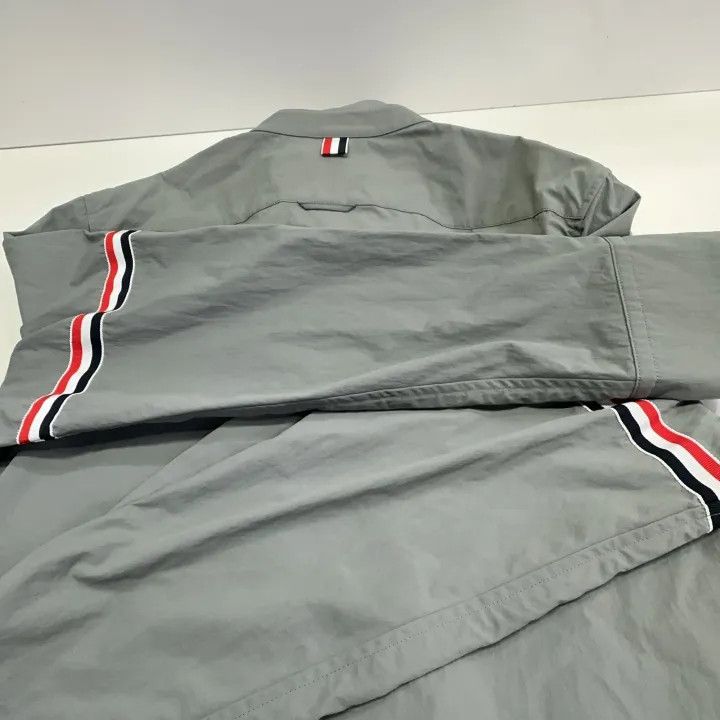 Thom Browne Thom Browne Classic Grey Stripe Long Sleeve Shirt 0079 Size US M / EU 48-50 / 2 - 11 Thumbnail