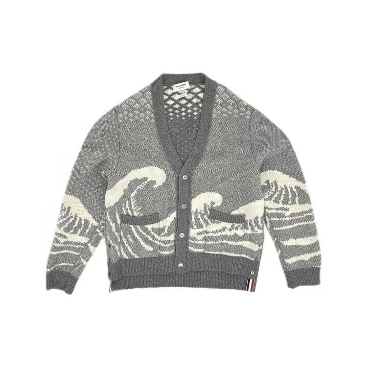Thom Browne Thom Browne Geometric Pattern Cardigan Sweater 0079 Size US S / EU 44-46 / 1 - 2 Thumbnail