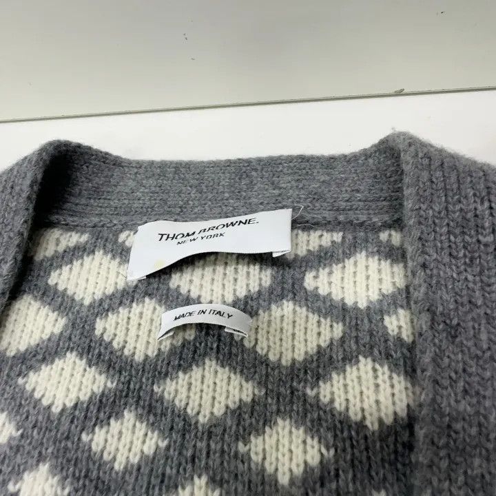 Thom Browne Thom Browne Geometric Pattern Cardigan Sweater 0079 Size US S / EU 44-46 / 1 - 5 Thumbnail