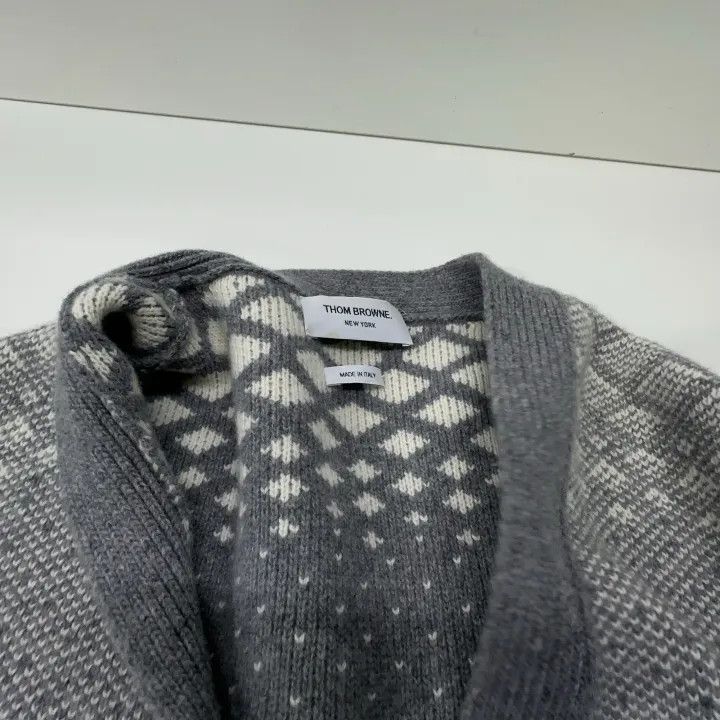 Thom Browne Thom Browne Geometric Pattern Cardigan Sweater 0079 Size US S / EU 44-46 / 1 - 9 Thumbnail