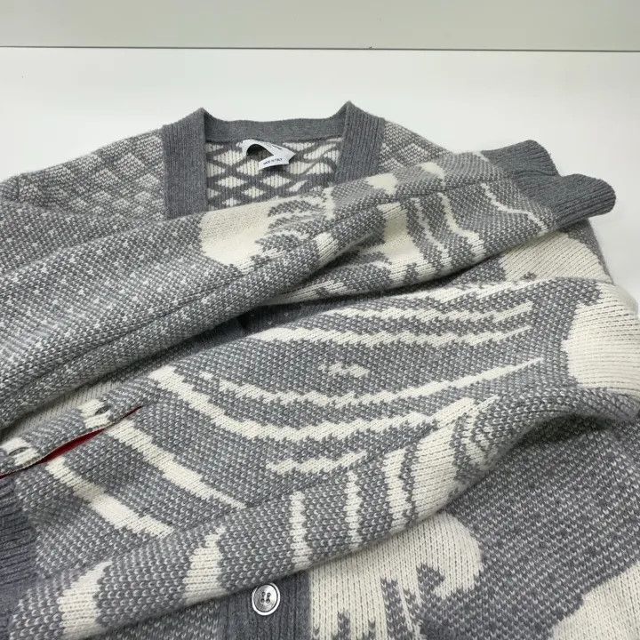 Thom Browne Thom Browne Geometric Pattern Cardigan Sweater 0079 Size US S / EU 44-46 / 1 - 11 Thumbnail