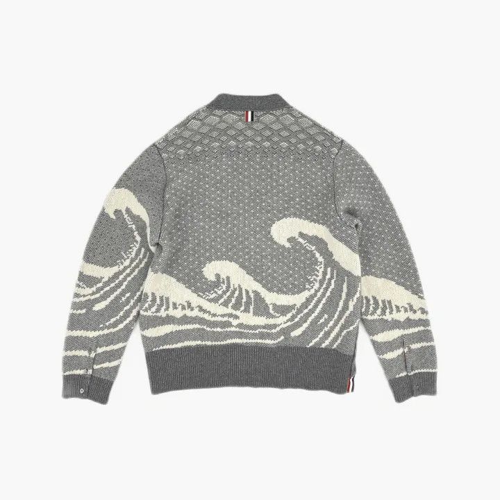Thom Browne Thom Browne Geometric Pattern Cardigan Sweater 0079 Size US S / EU 44-46 / 1 - 3 Thumbnail