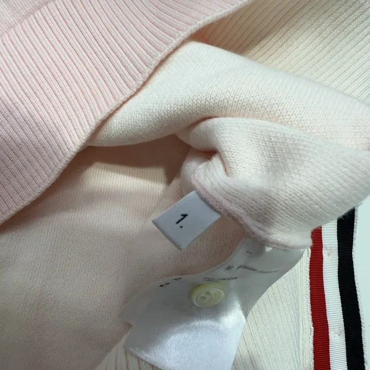Thom Browne Thom Browne Pink Striped Long Sleeve Sweatshirt 0079 Size US S / EU 44-46 / 1 - 4 Thumbnail
