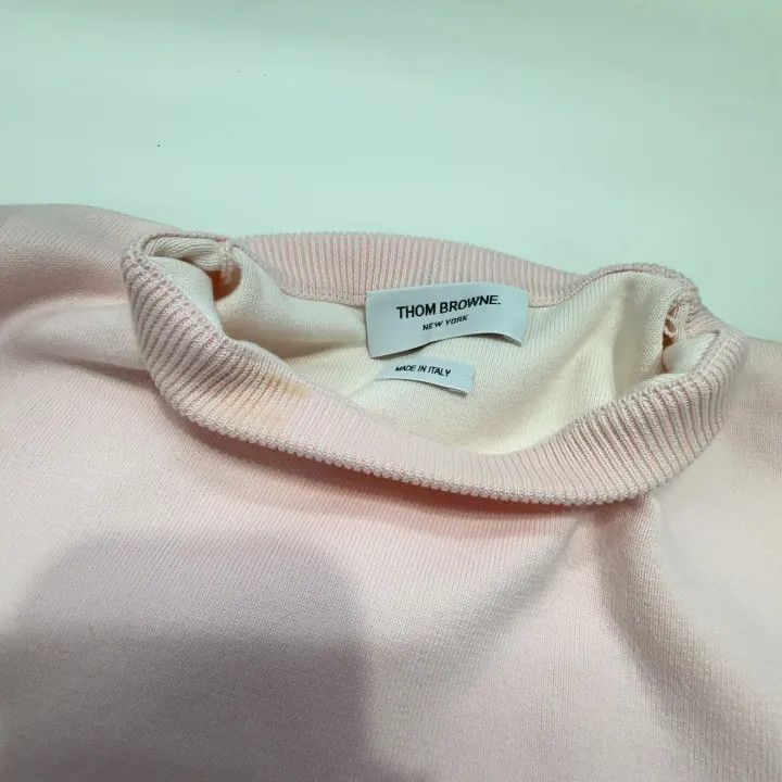Thom Browne Thom Browne Pink Striped Long Sleeve Sweatshirt 0079 Size US S / EU 44-46 / 1 - 7 Thumbnail