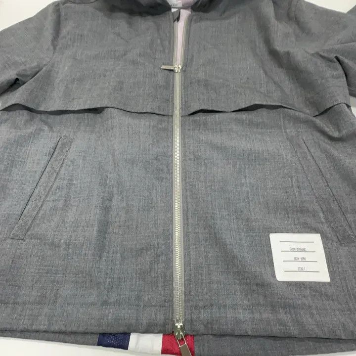Thom Browne Thom Browne Gray Hooded Zip Jacket 0079 Size US S / EU 44-46 / 1 - 9 Thumbnail