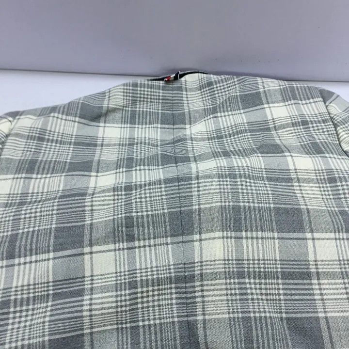 Thom Browne Thom Browne Gray Plaid Long Sleeve Suit 0079 Size US S / EU 44-46 / 1 - 7 Thumbnail