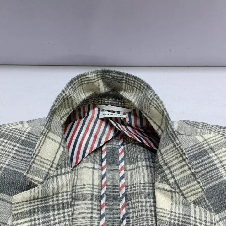 Thom Browne Thom Browne Gray Plaid Long Sleeve Suit 0079 Size US S / EU 44-46 / 1 - 9 Thumbnail