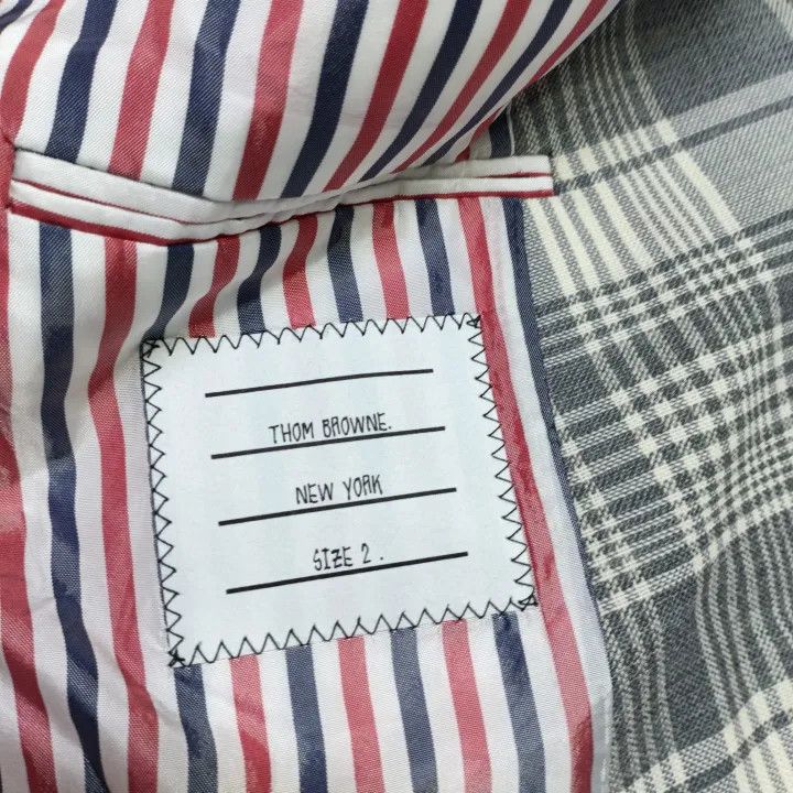 Thom Browne Thom Browne Gray Plaid Long Sleeve Suit 0079 Size US S / EU 44-46 / 1 - 6 Thumbnail