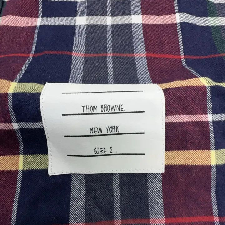 Thom Browne THOM BROWNE Blue Plaid Long Sleeve Shirt 0079 Size US S / EU 44-46 / 1 - 4 Thumbnail