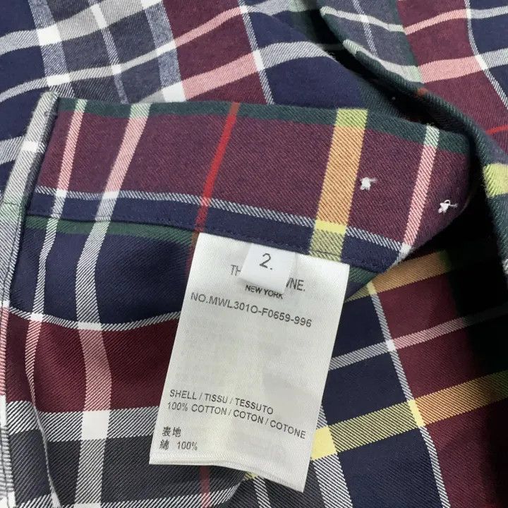 Thom Browne THOM BROWNE Blue Plaid Long Sleeve Shirt 0079 Size US S / EU 44-46 / 1 - 5 Thumbnail