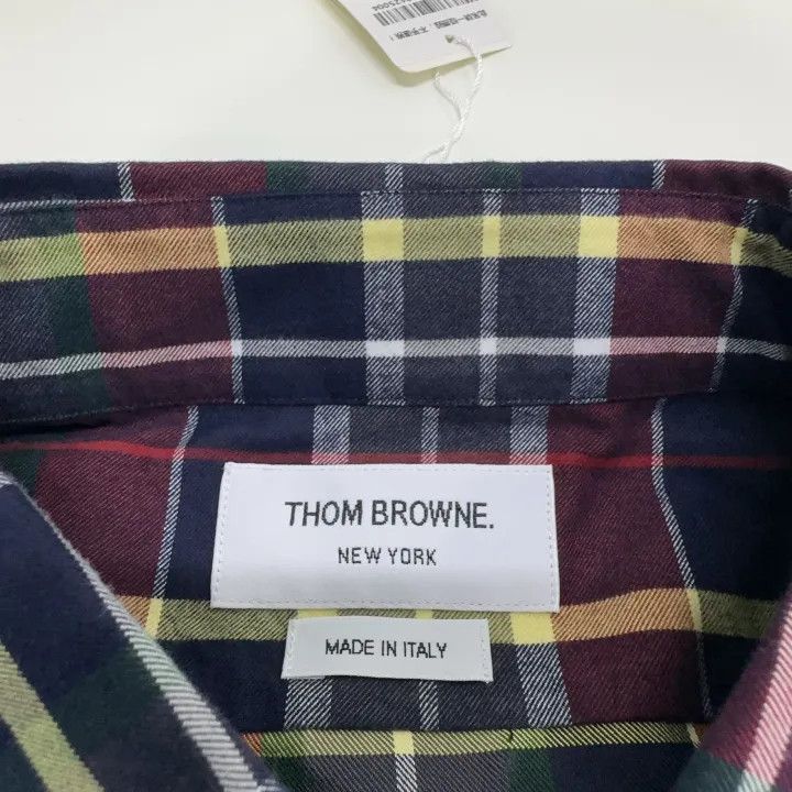 Thom Browne THOM BROWNE Blue Plaid Long Sleeve Shirt 0079 Size US S / EU 44-46 / 1 - 7 Thumbnail