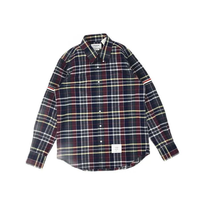 Thom Browne THOM BROWNE Blue Plaid Long Sleeve Shirt 0079 Size US S / EU 44-46 / 1 - 2 Thumbnail