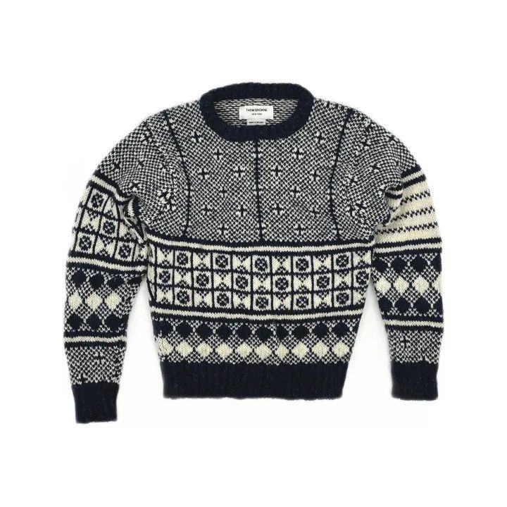 Thom Browne Thom Browne Stylish Knitted Sweater 0079 Size US S / EU 44-46 / 1 - 2 Thumbnail