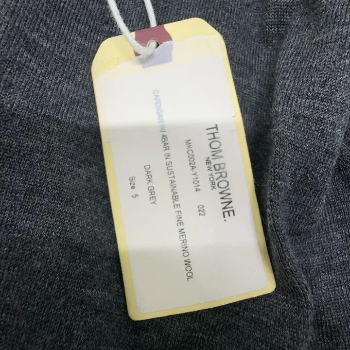 Thom Browne Thom Browne Gray Striped Button Cardigan 0079 Size US XXL / EU 58 / 5 - 5 Thumbnail