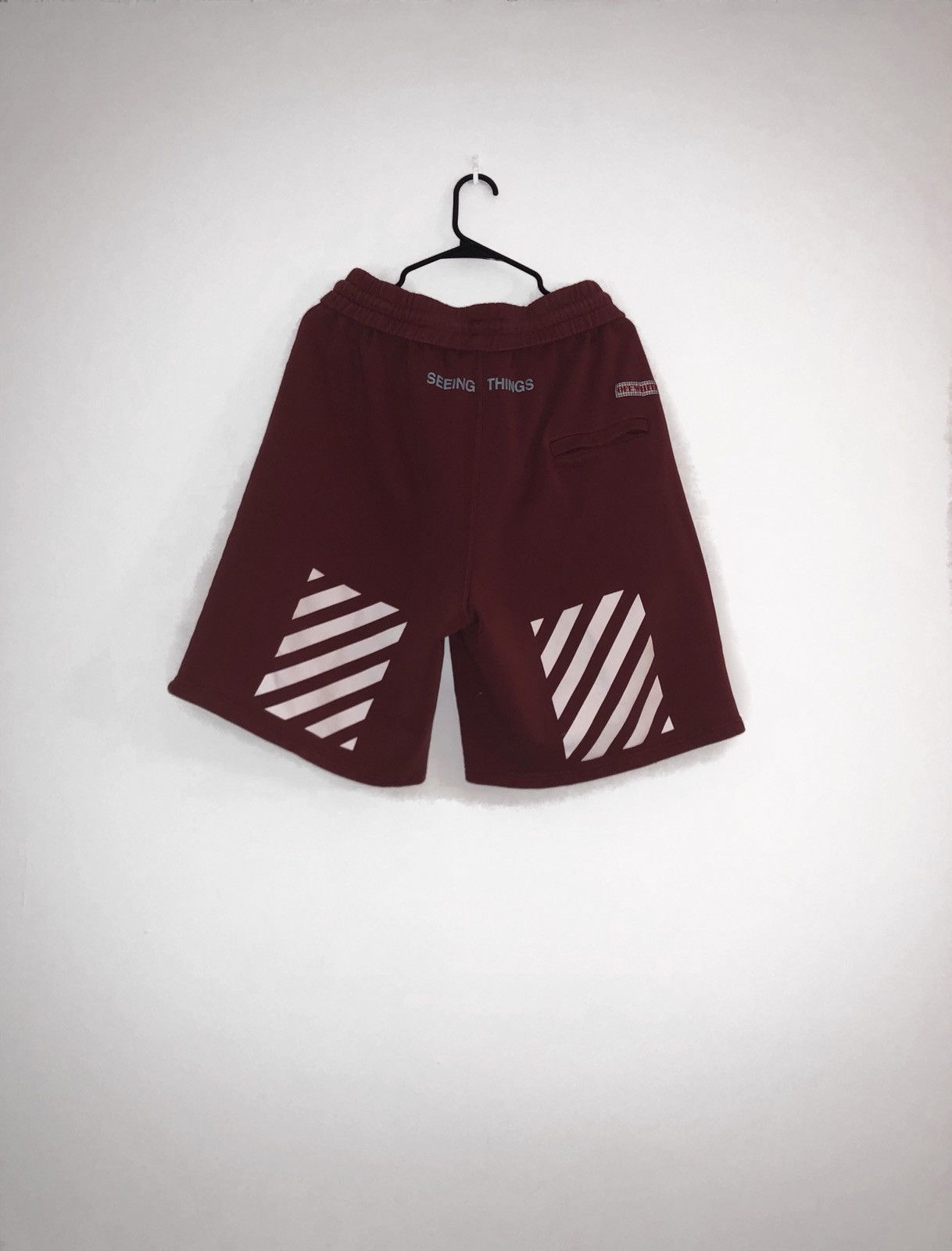 Off-White Off White Maroon Shorts Size US 34 / EU 50 - 2 Thumbnail