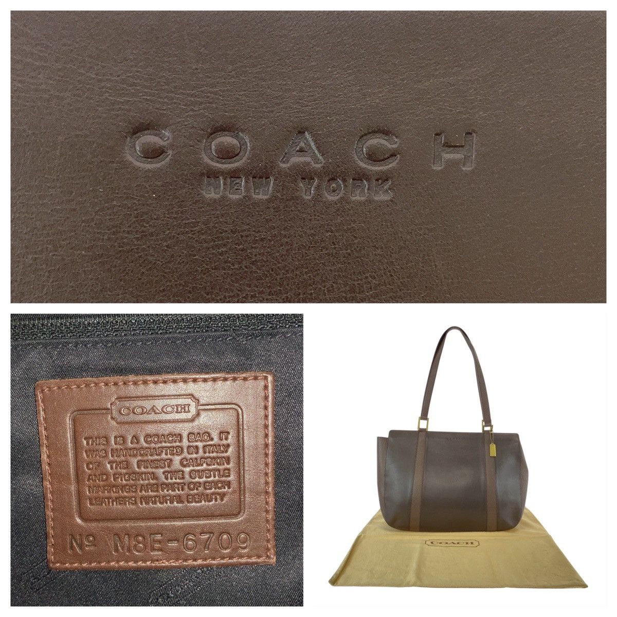 Coach Coach COACH Old Coach Leather 2way Bag Leather Shoulder Bag M8E-6709 Size ONE SIZE - 4 Thumbnail
