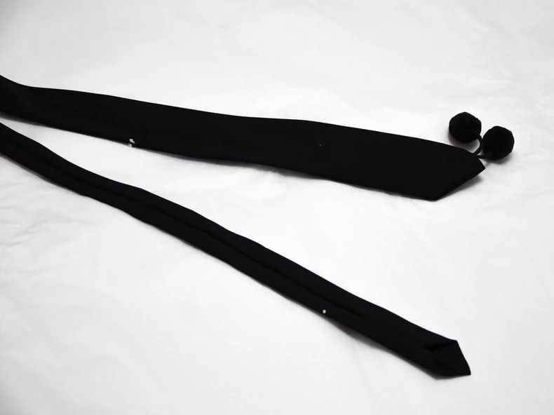 Loro Piana Yohji Yamamoto 1980s Two-Ball Tie Size US M / EU 48-50 / 2 - 2 Thumbnail