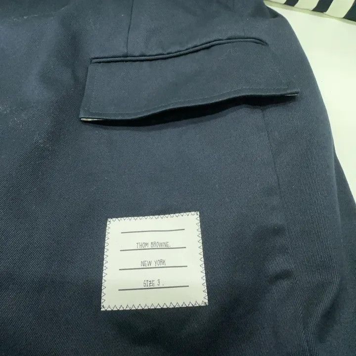 Thom Browne Thom Browne Navy Stripe Suit Jacket for Men 0079 Size US M / EU 48-50 / 2 - 4 Thumbnail