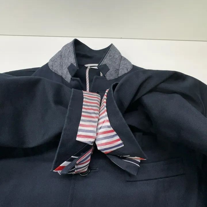 Thom Browne Thom Browne Navy Stripe Suit Jacket for Men 0079 Size US M / EU 48-50 / 2 - 10 Thumbnail