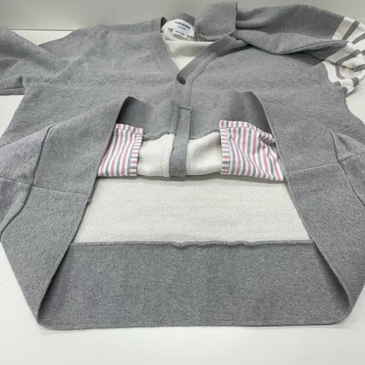 The Elder Statesman TB Gray Striped Cardigan for Men 0079 Size US M / EU 48-50 / 2 - 14 Thumbnail