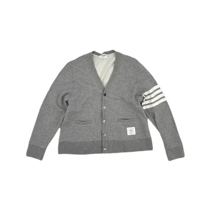 The Elder Statesman TB Gray Striped Cardigan for Men 0079 Size US M / EU 48-50 / 2 - 2 Thumbnail