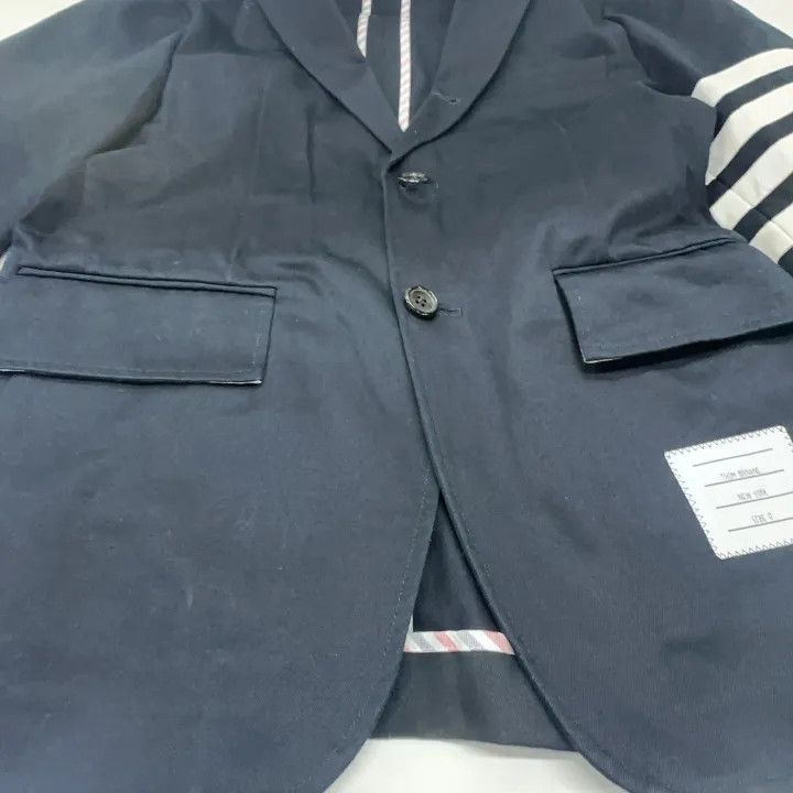 Thom Browne Thom Browne Navy Striped Suit Jacket for Men 0079 Size US M / EU 48-50 / 2 - 9 Thumbnail