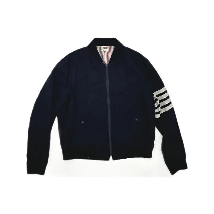 Thom Browne Thom Browne Stripe Detail Bomber Jacket 0079 Size US L / EU 52-54 / 3 - 2 Thumbnail