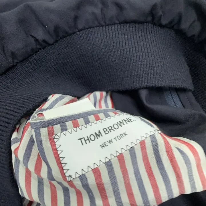 Thom Browne Thom Browne Stripe Detail Bomber Jacket 0079 Size US L / EU 52-54 / 3 - 7 Thumbnail