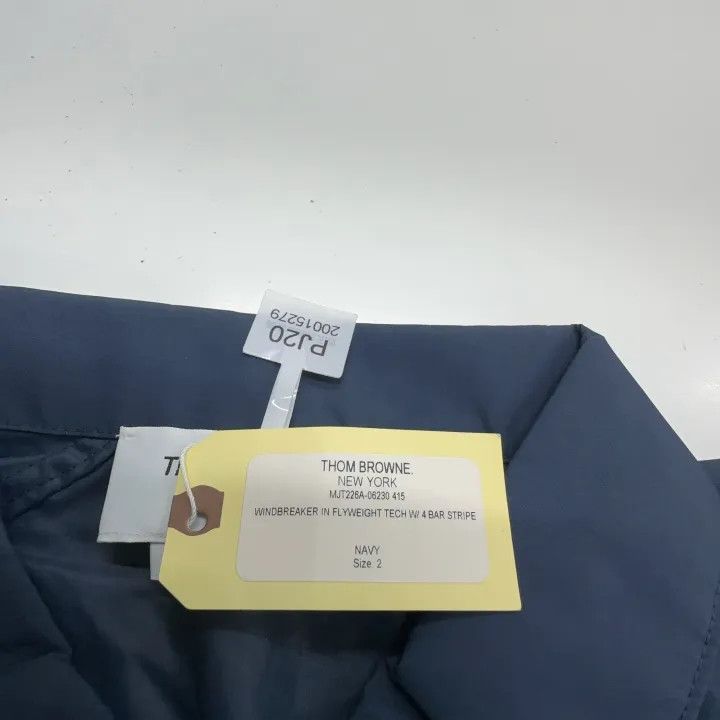 Thom Browne Thom Browne Navy 4-Bar Windbreaker Jacket 0079 Size US M / EU 48-50 / 2 - 5 Thumbnail