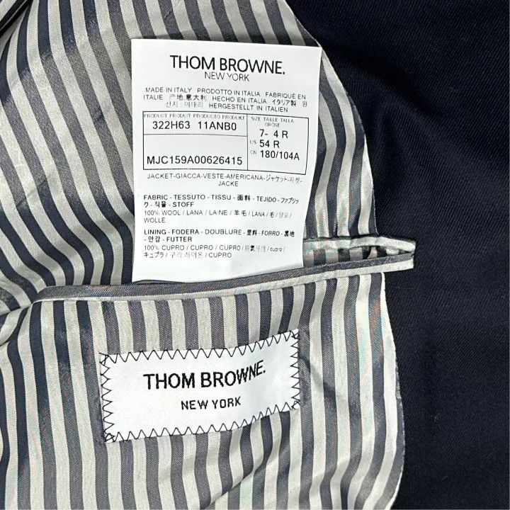 Thom Browne Thom Browne Navy Long Sleeve Blazer 0079 Size US S / EU 44-46 / 1 - 3 Thumbnail