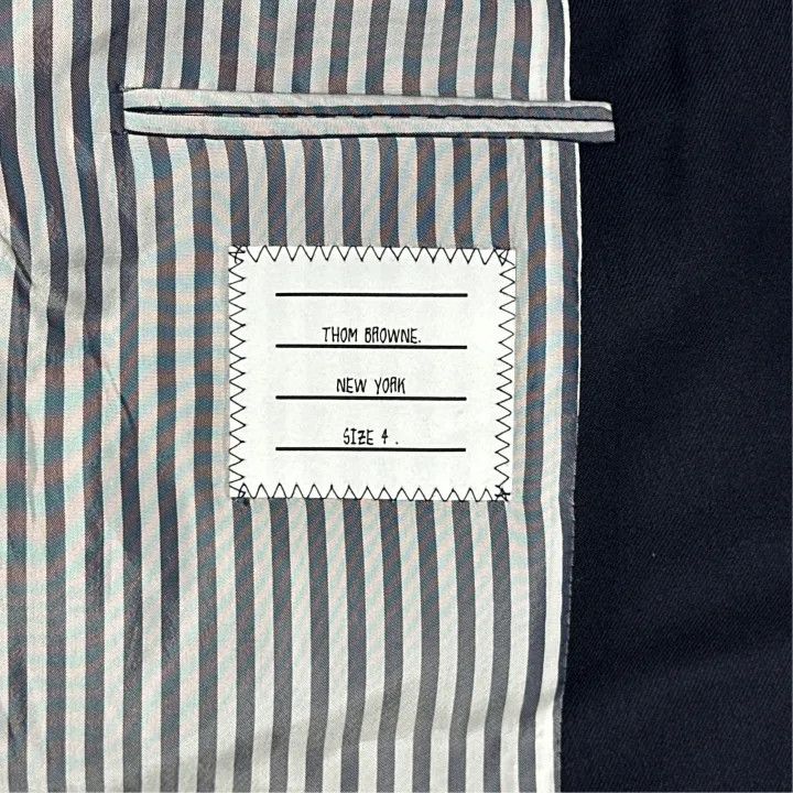 Thom Browne Thom Browne Navy Long Sleeve Blazer 0079 Size US S / EU 44-46 / 1 - 4 Thumbnail