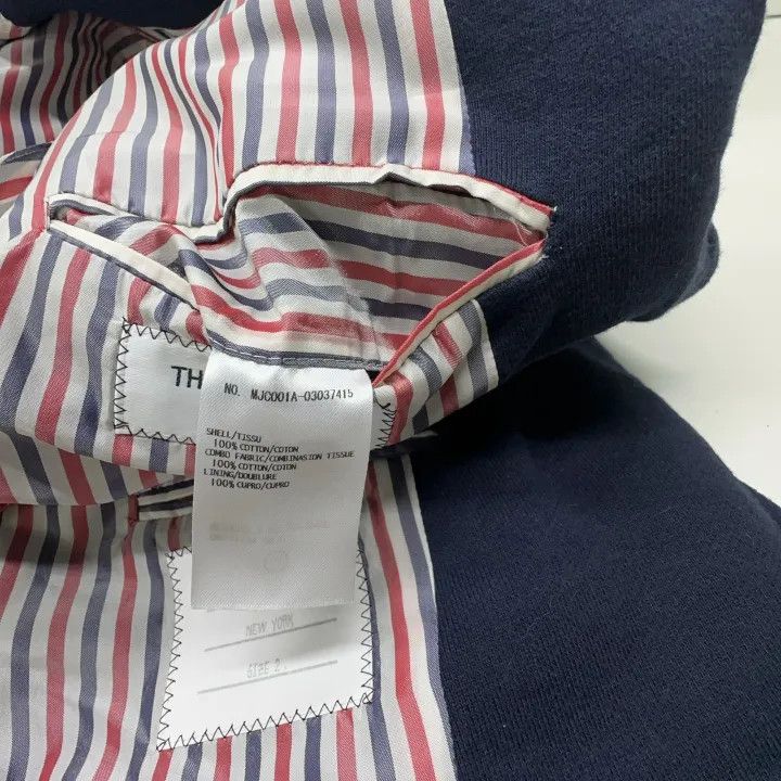 Thom Browne Thom Browne Navy Blazer with Stripes 0079 Size US S / EU 44-46 / 1 - 6 Thumbnail