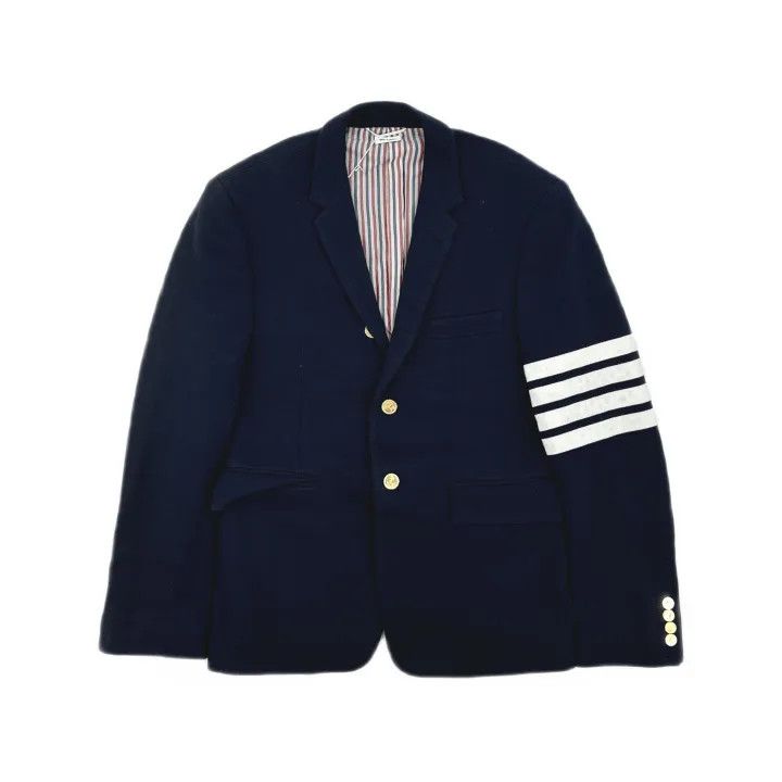 Thom Browne Thom Browne Navy Blazer with Stripes 0079 Size US S / EU 44-46 / 1 - 2 Thumbnail