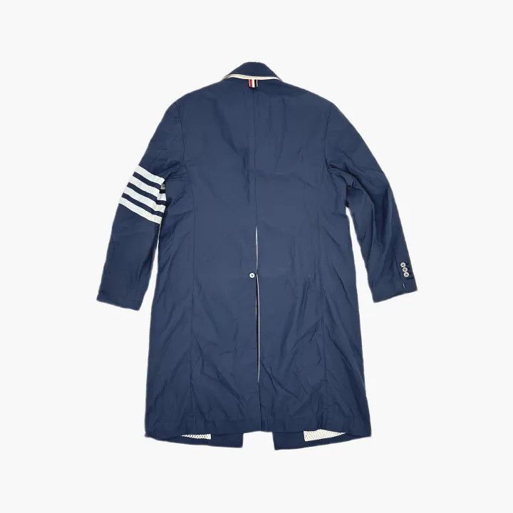 Thom Browne Thom Browne Striped Long Sleeve Overcoat in Blue 0079 Size US S / EU 44-46 / 1 - 3 Thumbnail