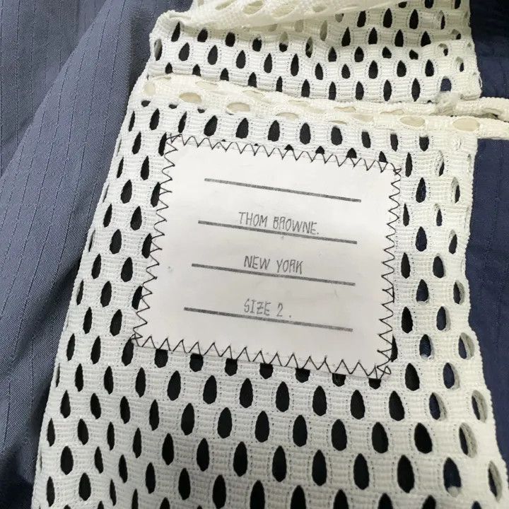 Thom Browne Thom Browne Striped Long Sleeve Overcoat in Blue 0079 Size US S / EU 44-46 / 1 - 6 Thumbnail