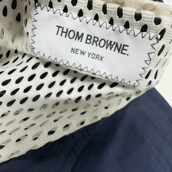 Thom Browne Thom Browne Striped Long Sleeve Overcoat in Blue 0079 Size US S / EU 44-46 / 1 - 5 Thumbnail