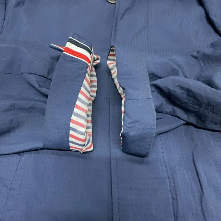 Thom Browne Thom Browne Striped Long Sleeve Overcoat in Blue 0079 Size US S / EU 44-46 / 1 - 13 Thumbnail