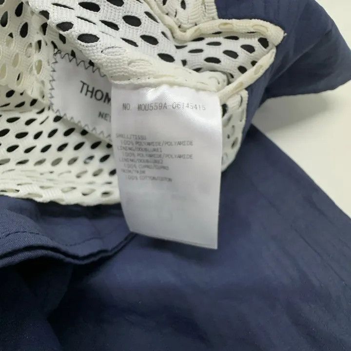 Thom Browne Thom Browne Striped Long Sleeve Overcoat in Blue 0079 Size US S / EU 44-46 / 1 - 4 Thumbnail