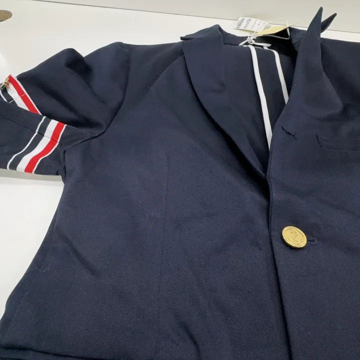 Thom Browne Thom Browne Navy Blue Striped Blazer for Men 0079 Size US S / EU 44-46 / 1 - 9 Thumbnail