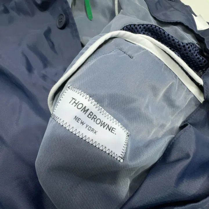 Thom Browne TB Classic Navy Striped Button-Up Jacket 0079 Size US M / EU 48-50 / 2 - 6 Thumbnail
