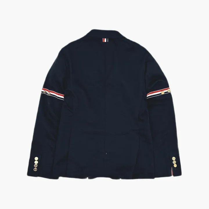 Thom Browne Thom Browne Navy Blue Breathable Suit Jacket 0079 Size US M / EU 48-50 / 2 - 3 Thumbnail